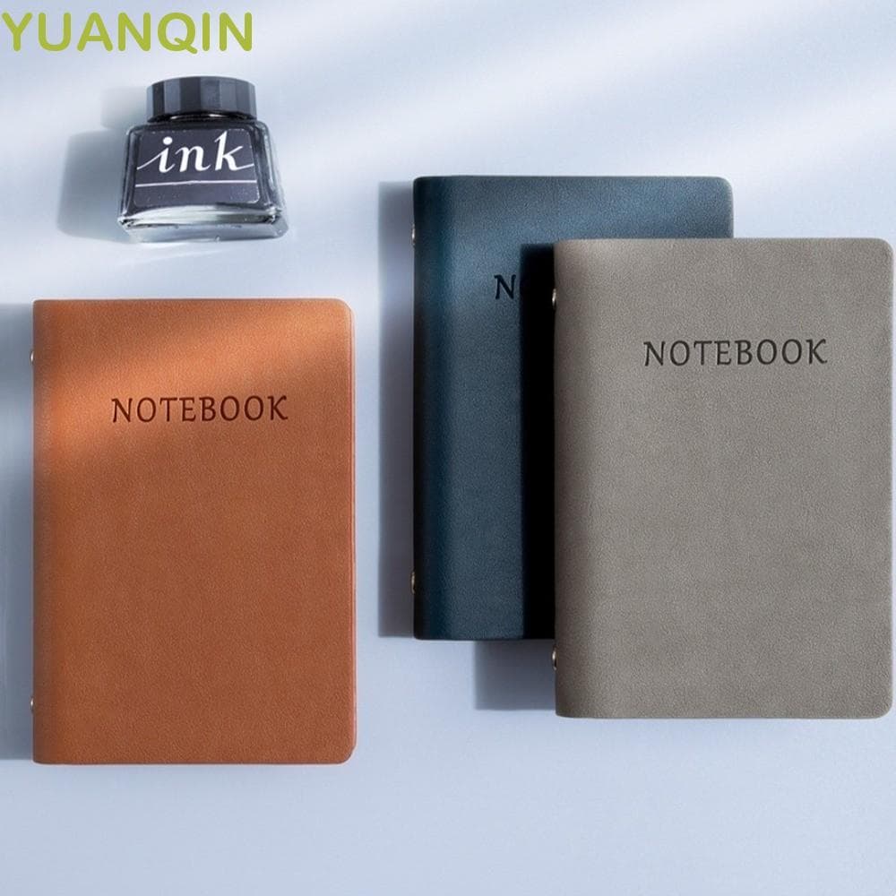 Planejador De Bolso YUANQINZT , Capa De Couro PU Blocos De Notas A7 Mini Bloco , Livro De Registros A7 Notebook