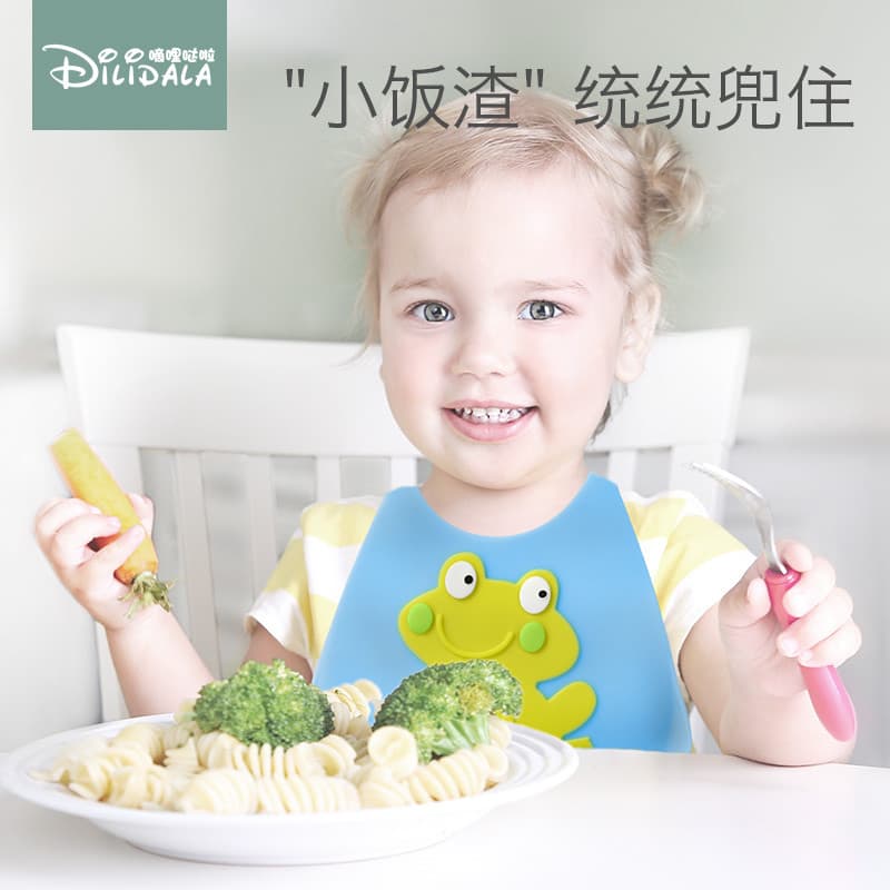 Babador bebê comendo babador de Silicone à prova dwaterproof água alimentação complementar bolso bebê recém-nascido verã