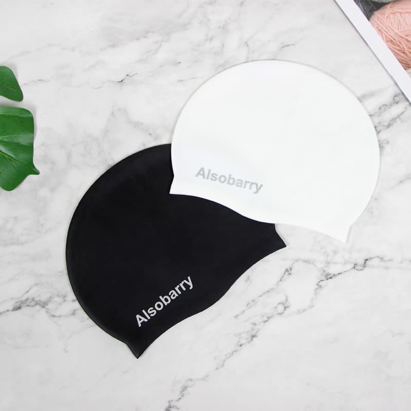 Ins estilo à prova dwaterproof água proteção de ouvido Silicone touca de natação feminino cabelo longo tamanho grande Un