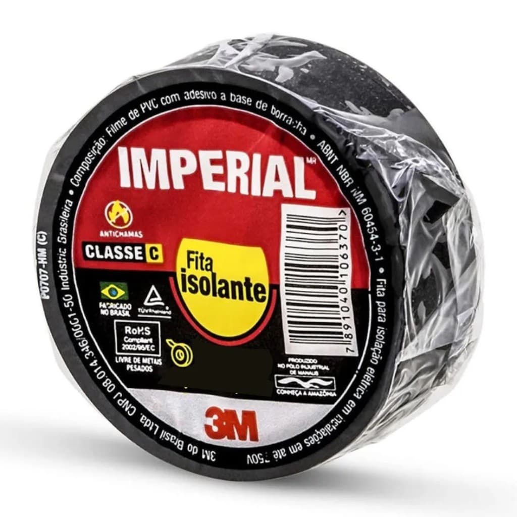 FITA ISOLANTE  FITA ISOLANTE  ISOLANTE IMPERIAL 750V/90GR 18MM 20M PVC HB004216360