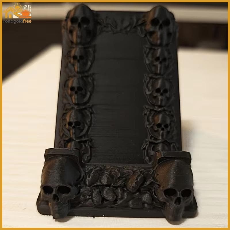 Estilo Gótico Crânio Suporte Do Telefone Escuro Personalizado Decoração De Mesa Entusiasta Presente Criativo