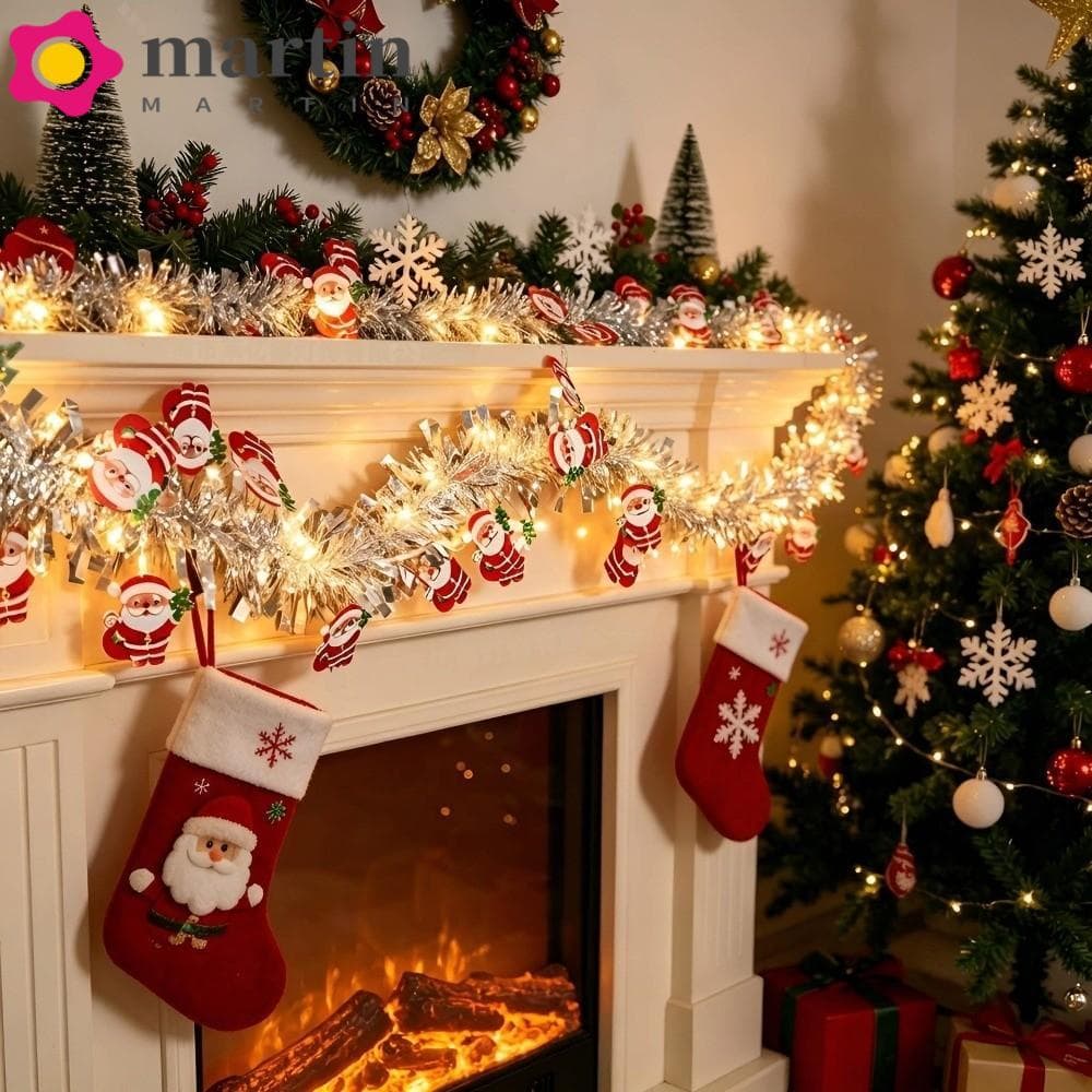 Luzes De Corda LED De Natal MARTIN , Tiras Peludas DIY Brilhantes Luz De Bola De Papai Noel , Boneco De Neve