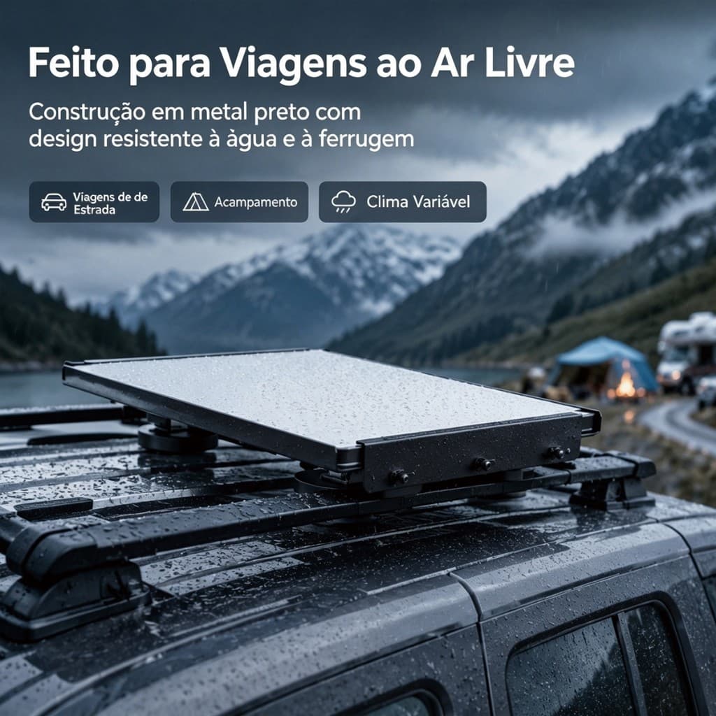 Case Suporte Veícular Externo p/ Teto Starlink Mini Com Imãs 66mm Emborrachados Ultra Resistente