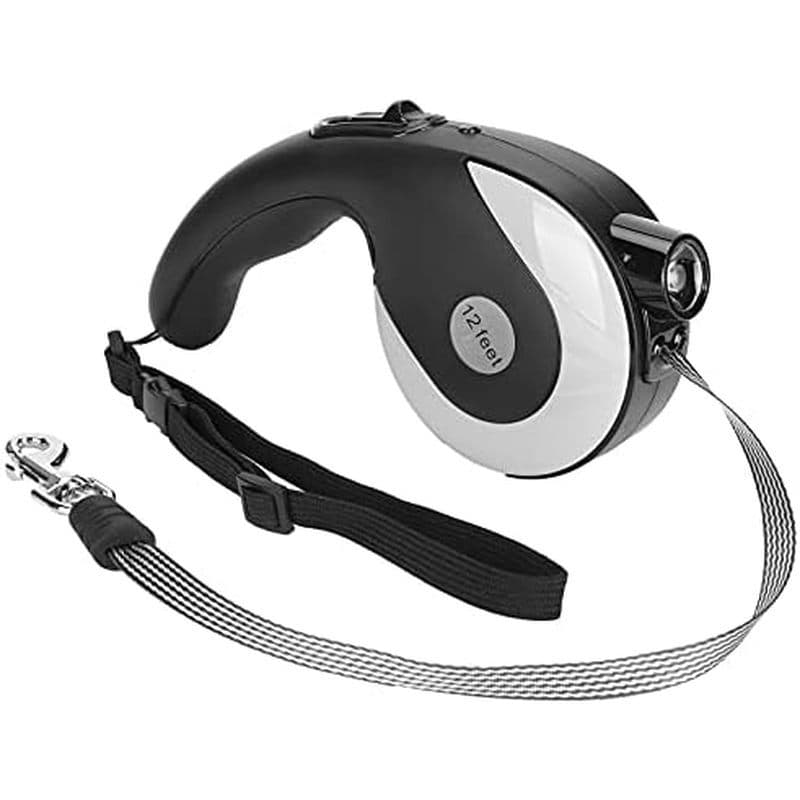 Trela Retrátil Para Cães , 11x3.5x1.7 Em 9.8 Pés , ABS , Luz LED , Alça Antiderrapante , Trava De Um Botão Caminhada Not