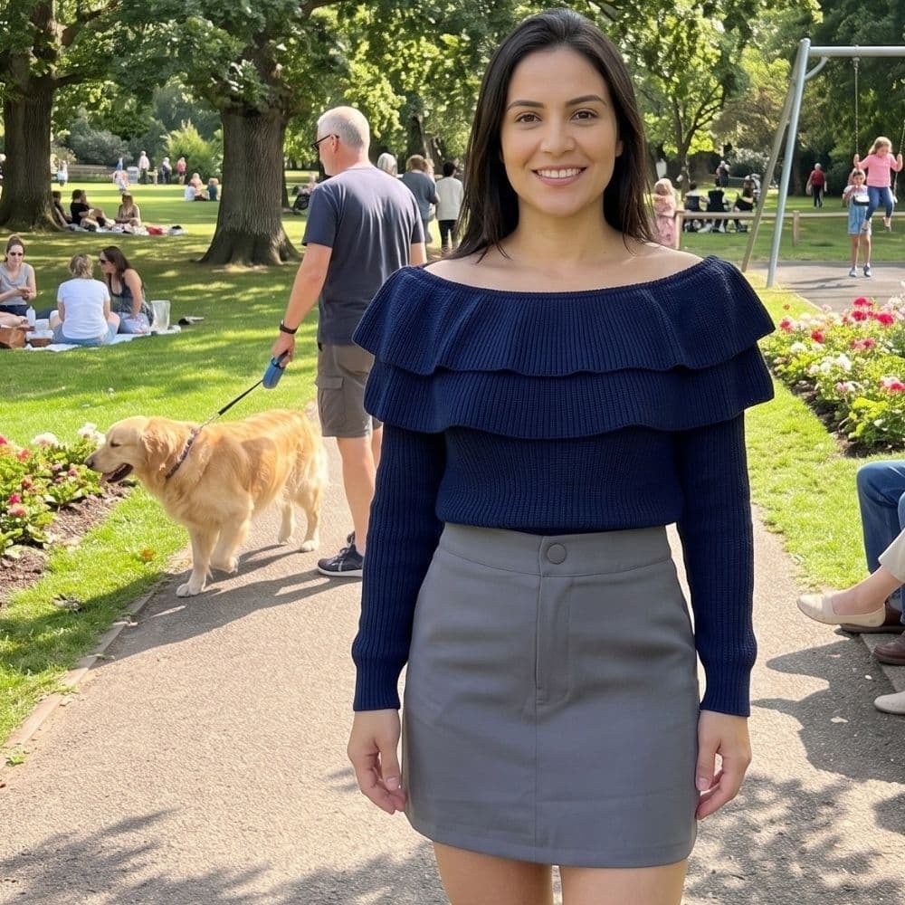 Short Saia Feminino Com Botão Frontal E Bolsos - Do PP Ao G2