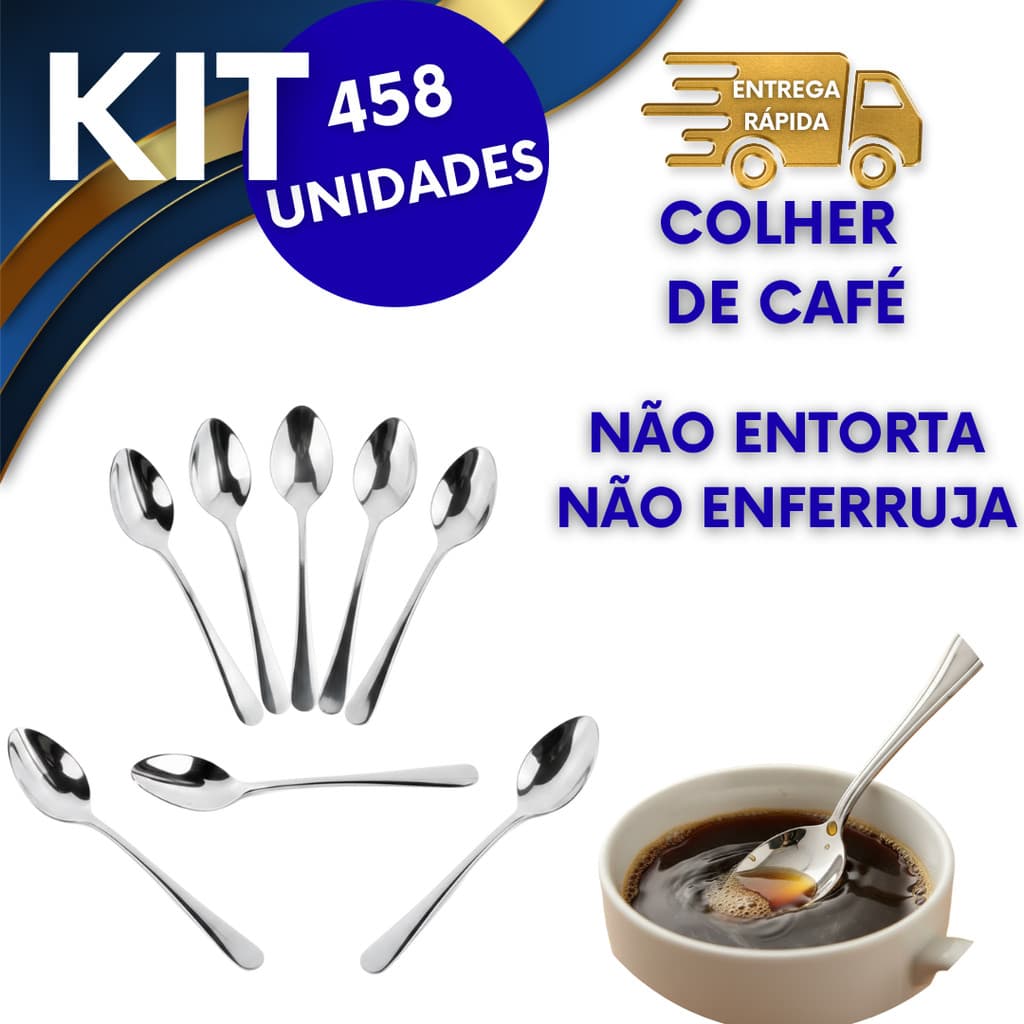 458 COLHERES DE CAFÉ COM 9CM DE AÇO INOXIDÁVEL COLHER DE CAFÉ RESISTENTE E DURÁVEL IDEAL PARA O CAFÉ