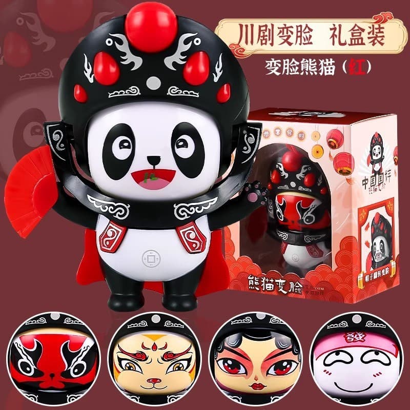 Boneco Panda de Rosto Mutante da Ópera de Sichuan, Brinquedo Infantil Chinês, Modelo Cultural, Presente XTY-111