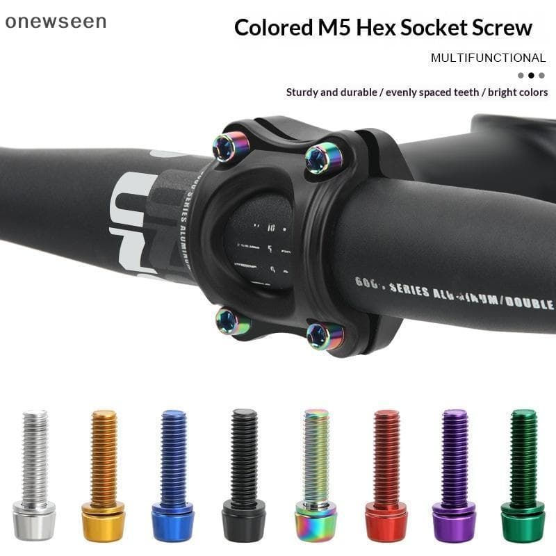 6 Pçs Bicicleta Lidar Com Barra Haste Riser Garrafa Titular Parafusos M5 * 18MM Titânio-Banhado De Aço Colorido Do Guiad