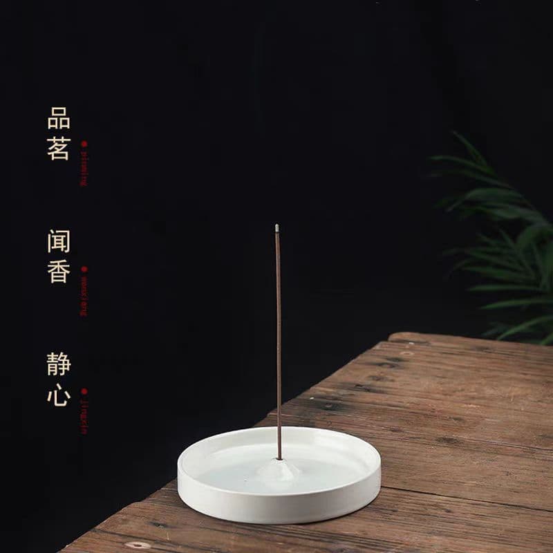 Chinês preto branco fio incenso vara criativo cerâmica Vertical pequeno suporte de incenso sândalo Agarwood mesa de chá