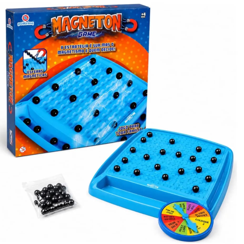 Jogo de Tabuleiro Magnetico Magneton Divertido Adultos e Crianças Bolinhas Magneticas
