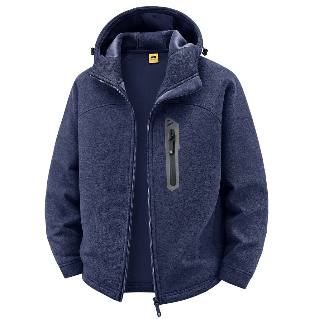 Moletom de lã masculino ao ar livre Casual gola alta jaqueta de lã outono inverno novo estilo quente Multi-bolso jaqueta