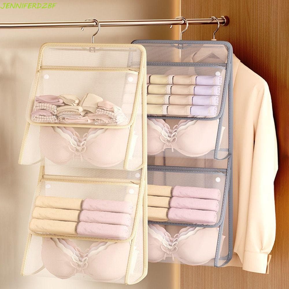 Saco De Malha De Armazenamento Pendurado , Suspensão De Roupa Interior De Grande Capacidade Montado Na Parede Dobrável