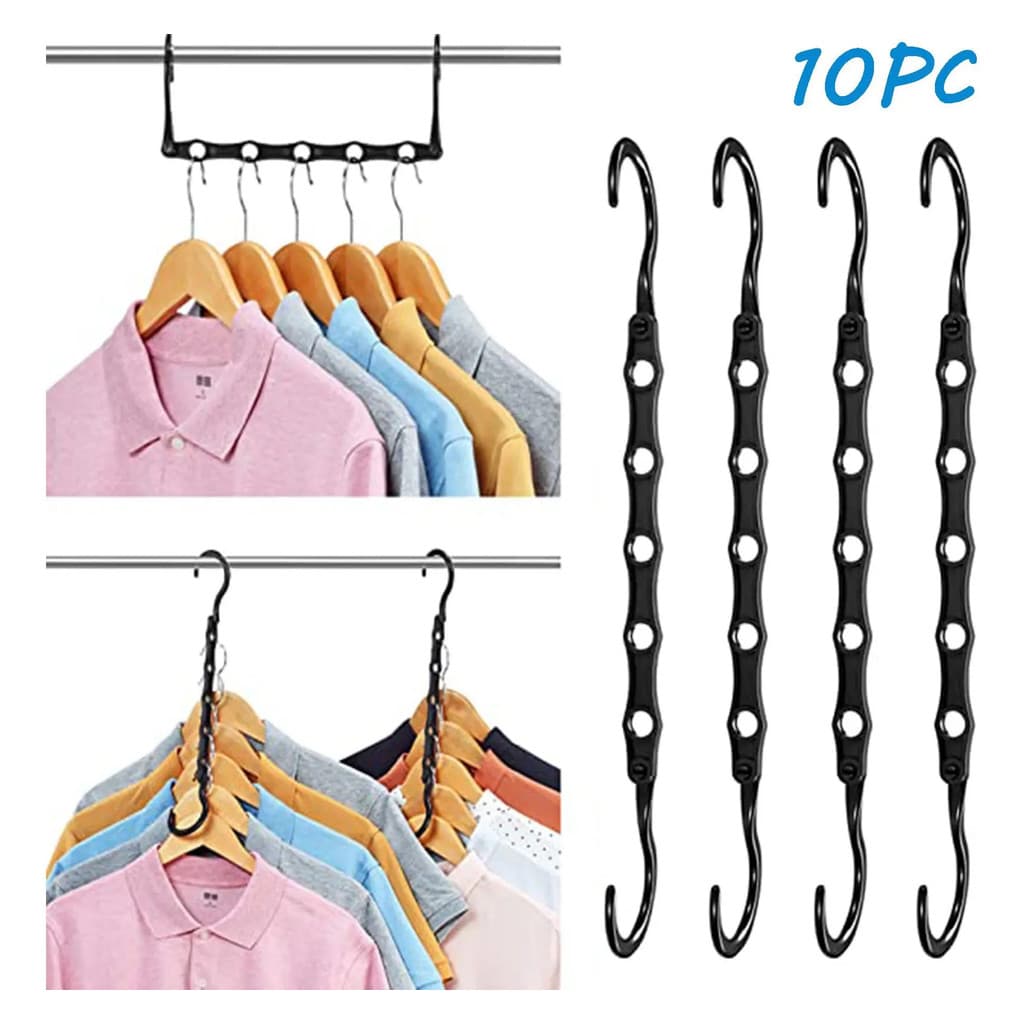 Elegante conjunto de 10 cabides para roupas, organizador