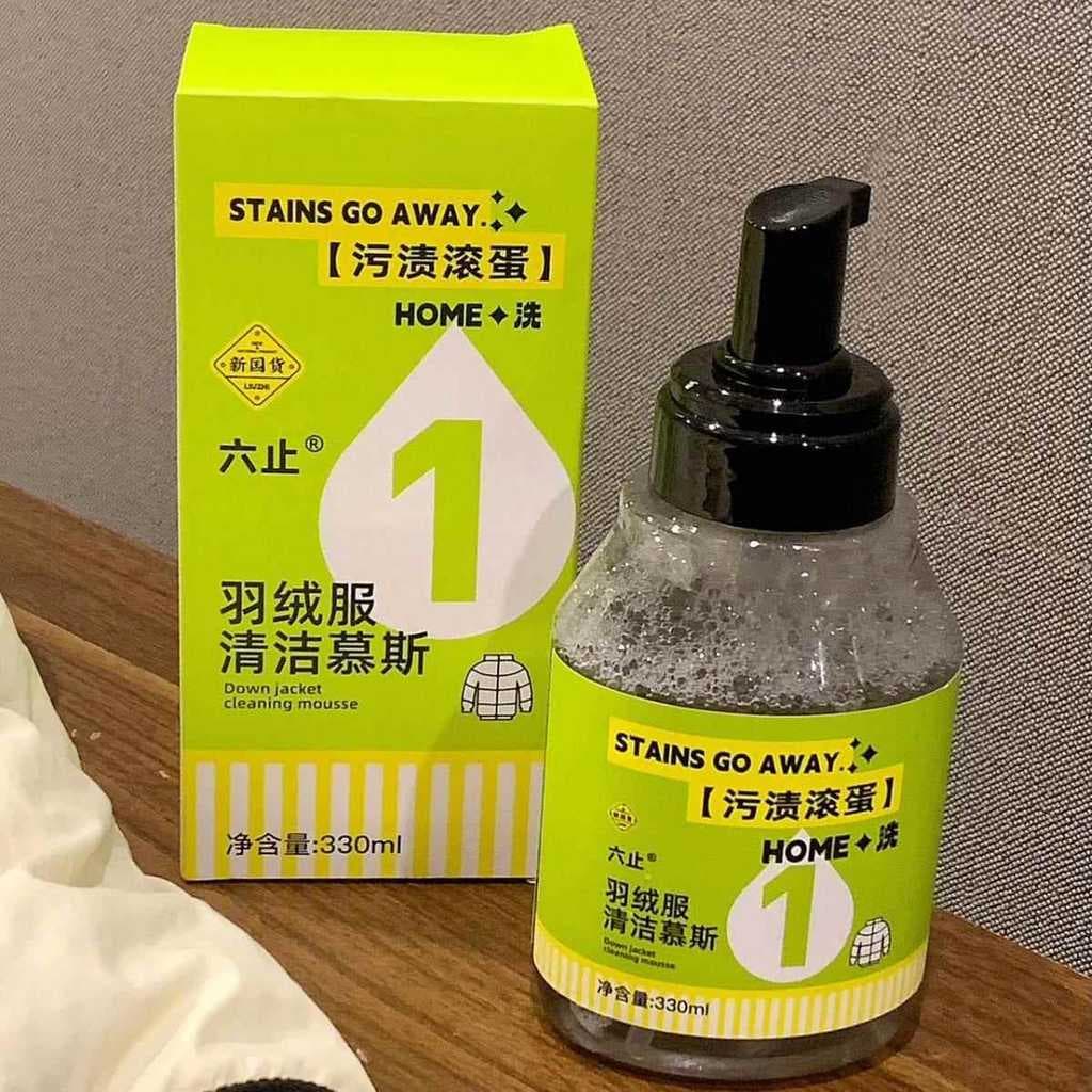 Mousse de limpeza de jaqueta de seis parar, agente de limpeza a seco, roupas sem lavagem, um Spray, uma limpeza de manch