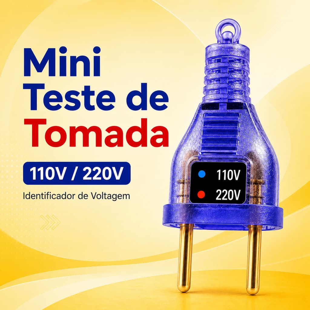 Chaveiro Teste Identificador Tensão Voltagem 110/220v Tomada