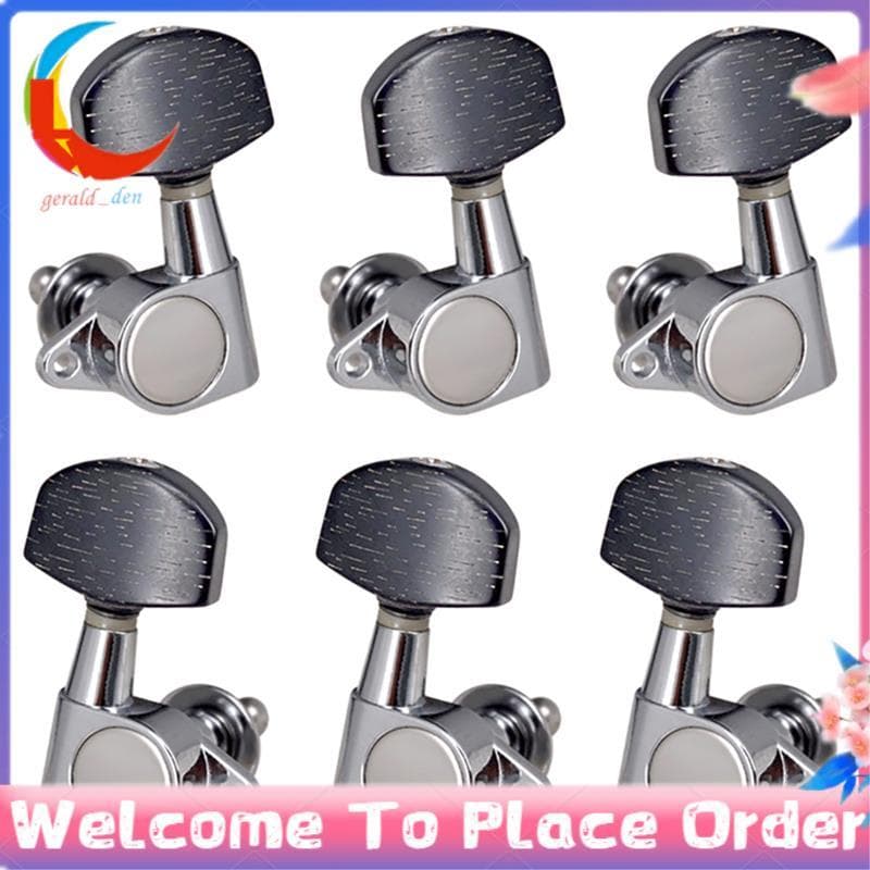 3L3R Fechado Guitarra String Tuning Pegs Tuner Máquina Cabeças Botões Chaves De Afinação Para Acústica Ou Elétrica , 6 P