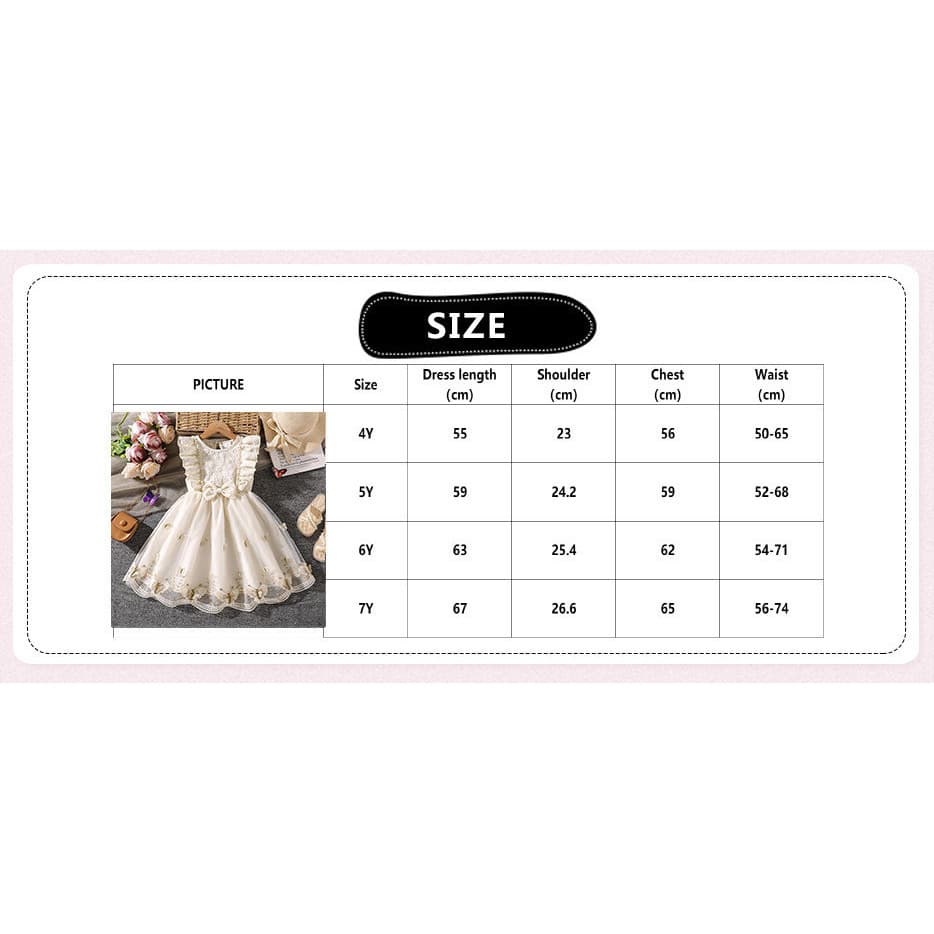 Vestido para Meninas de 4 a 7 Anos, Novo Vestido de Verão com Renda de Flor em Malha de Borboleta Sem Mangas