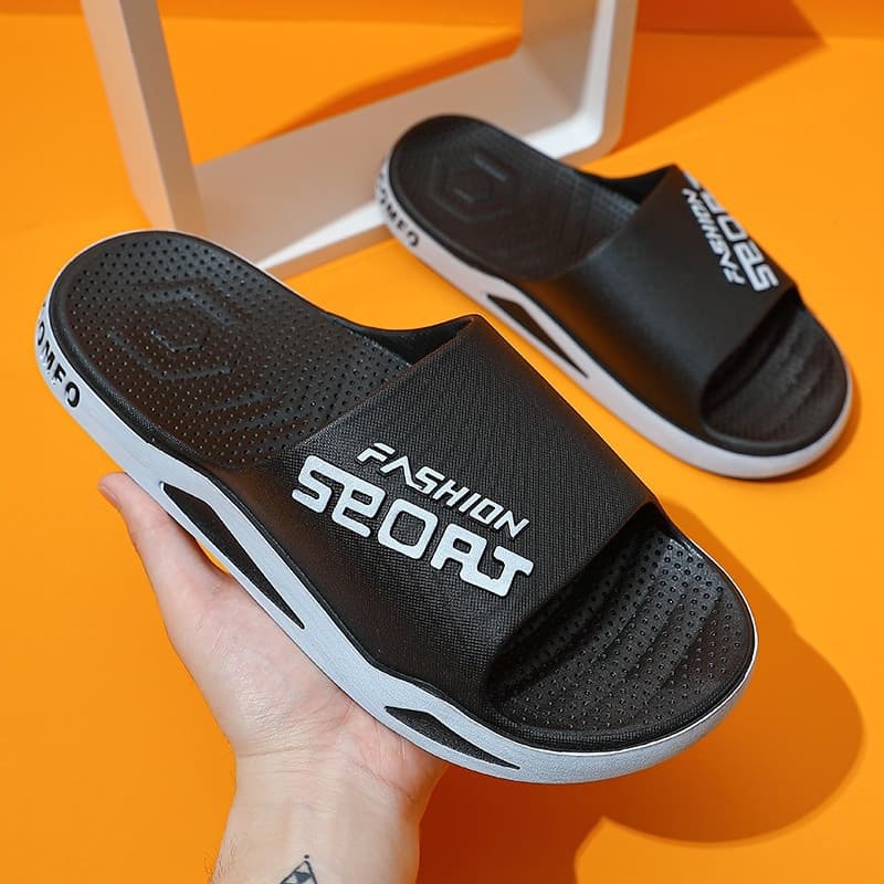 Chinelo De Praia Unissex De Luxo Antiderrapante Com Design De Alfabeto