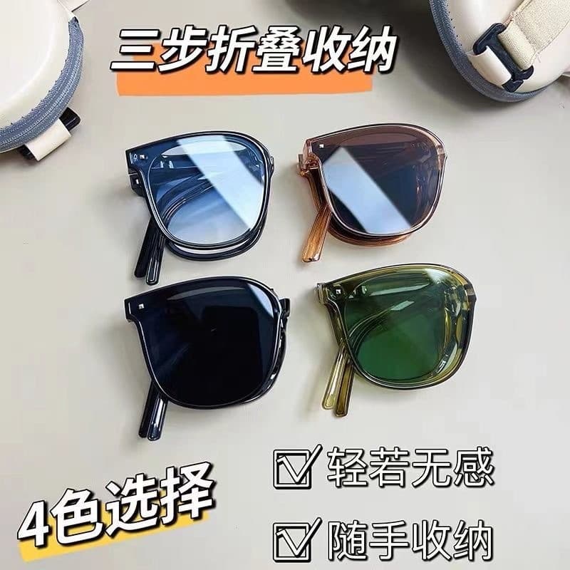 Versão coreana influenciador mesmo estilo óculos de sol dobráveis feminino guarda-sol Anti-ultravioleta almofada de ar ó