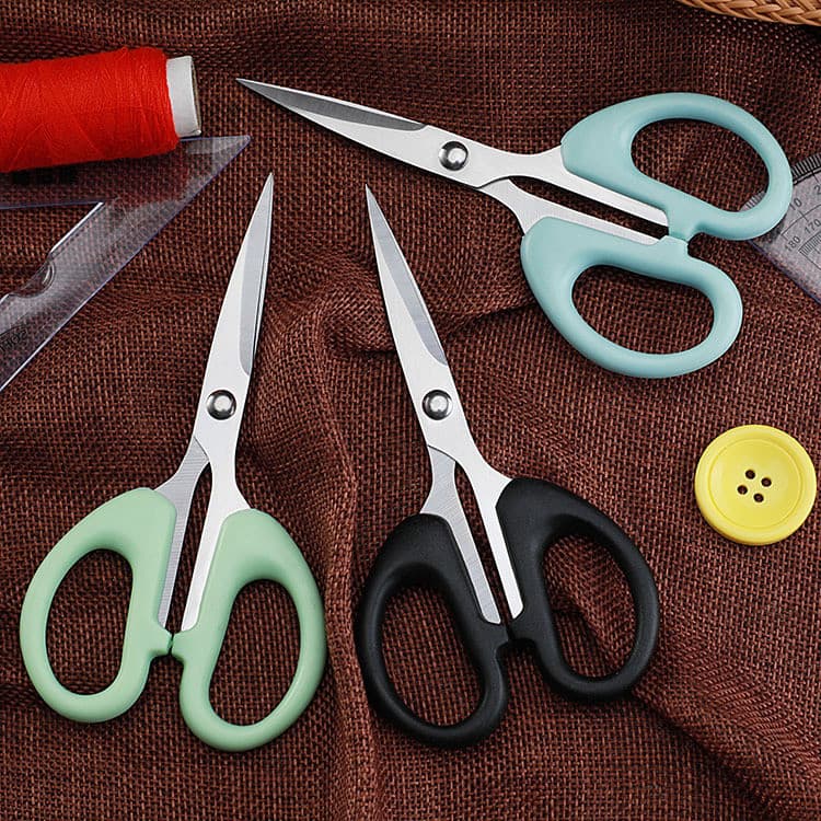 Pequena tesoura pequena cabeça de corte de linha aço inoxidável grande durável papelaria escritório doméstico pequena te