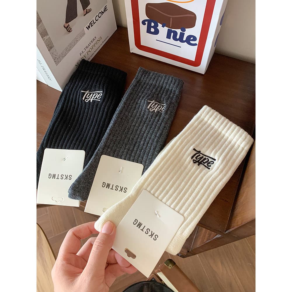 Meias esportivas masculinas primavera verão estilo coreano japonês esportes ins na moda absorvente de suor tubo alto men