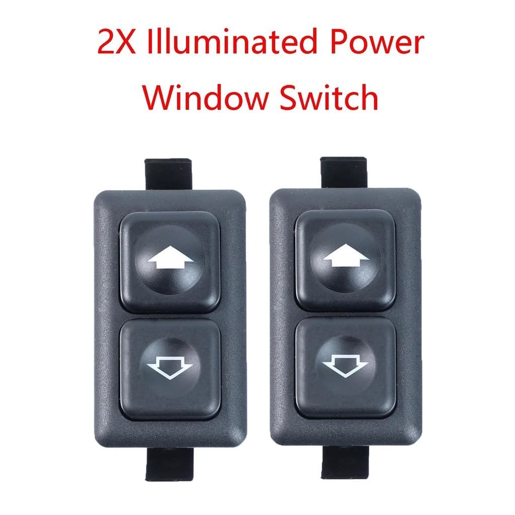 2 Pçs 5Pin Iluminado Botão Interruptor Da Janela De Energia Preto Para BMW E23 E24 E28 E30 L6 M5 316 316i 318i 318is 320