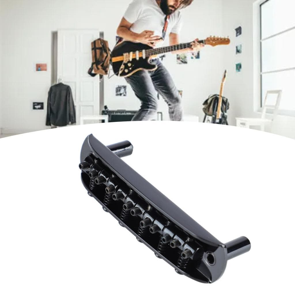 Kit de sela de rolo para ponte e arremate de guitarra elétrica Jaguar Jazzmaster Corda de liga de zinco com parafuso