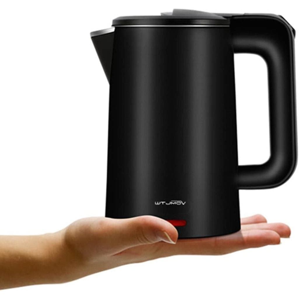 Chaleira Elétrica de 0,8L em Aço Inoxidável, 800 Watts, Pequena Chaleira Elétrica de 27 Onças com Fervura Rápida e Desli