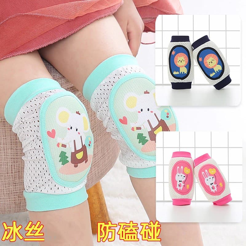 Bebê criança rastejando resistente ao choque joelheiras cotoveleiras verão Leggings finas crianças joelheiras