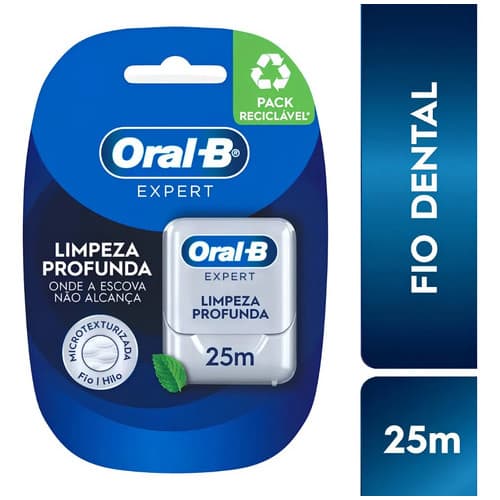 Fio Dental Oral-b Expert Limpeza Total Pró-saúde - 25 Metros Menta