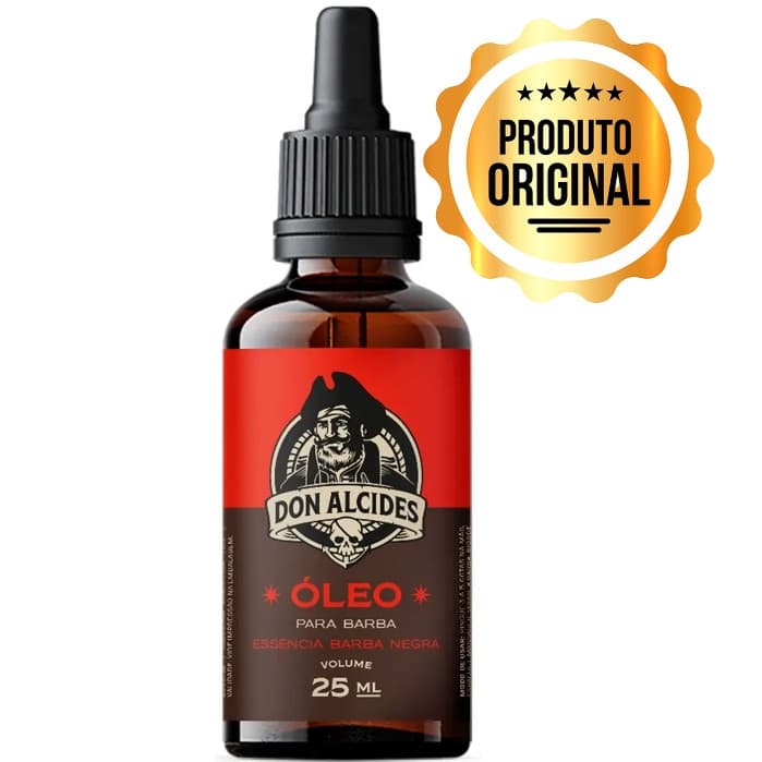 Óleo Para Barba Don Alcides Barba Negra 25ml Hidratação e Toque Seco Original