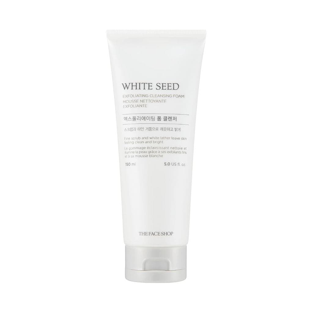 Espuma de Limpeza Esfoliante White Seed da The Face Shop |   Gel de Limpeza Facial, Limpeza Profunda, Clareamento da Pel