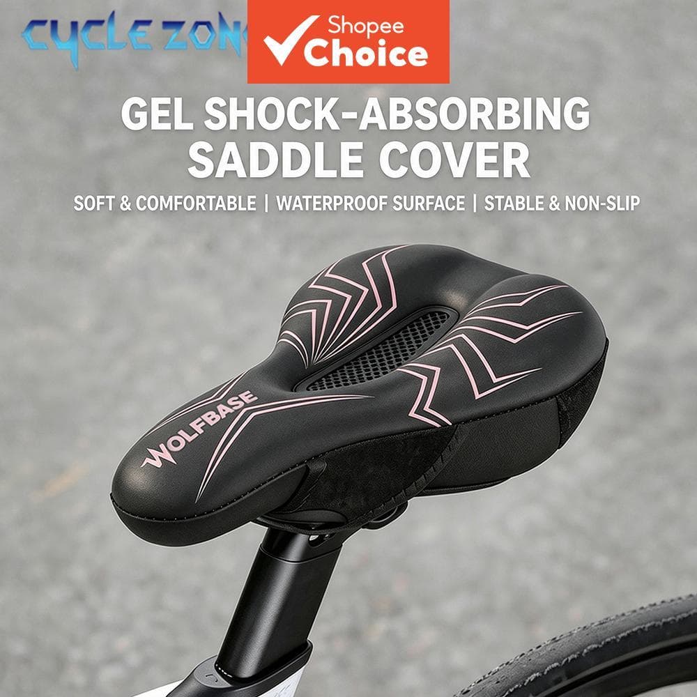 Capa de Selim de Bicicleta em Gel 3D Espessa, Amortecimento de Choque, Respirável, Almofada de Assento, Conforto Macio