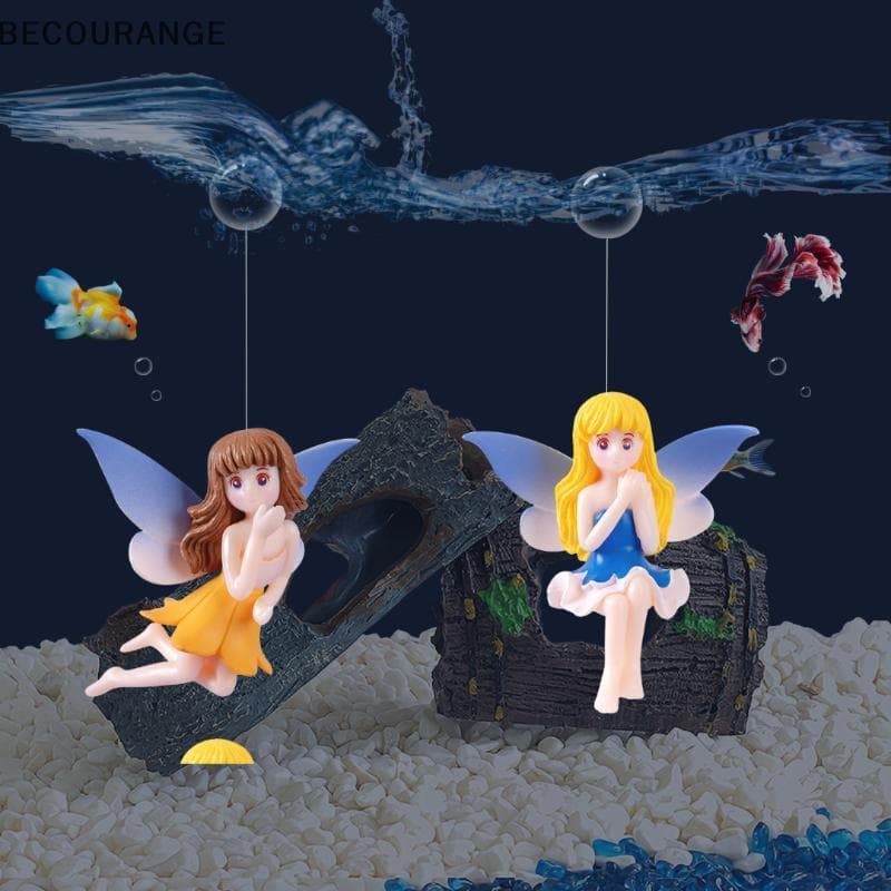 BEC Dos Desenhos Animados Tanques De Peixes Decoração Mini Mergulhador Simulado Flutuante Sereia Aquário Tanque Pingente
