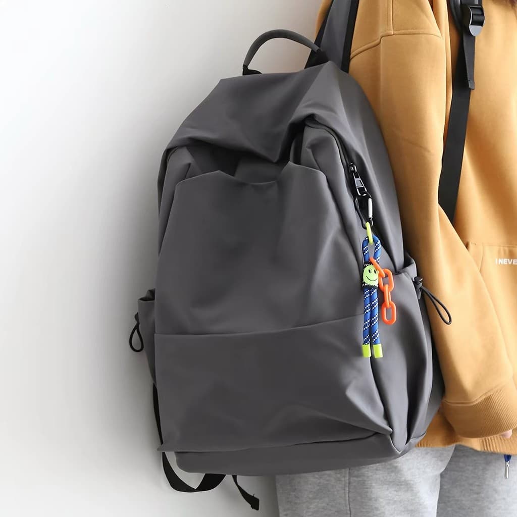 Mori série cor sólida grande capacidade mochila masculina mochila de viagem das mulheres dos homens saco de montanhismo