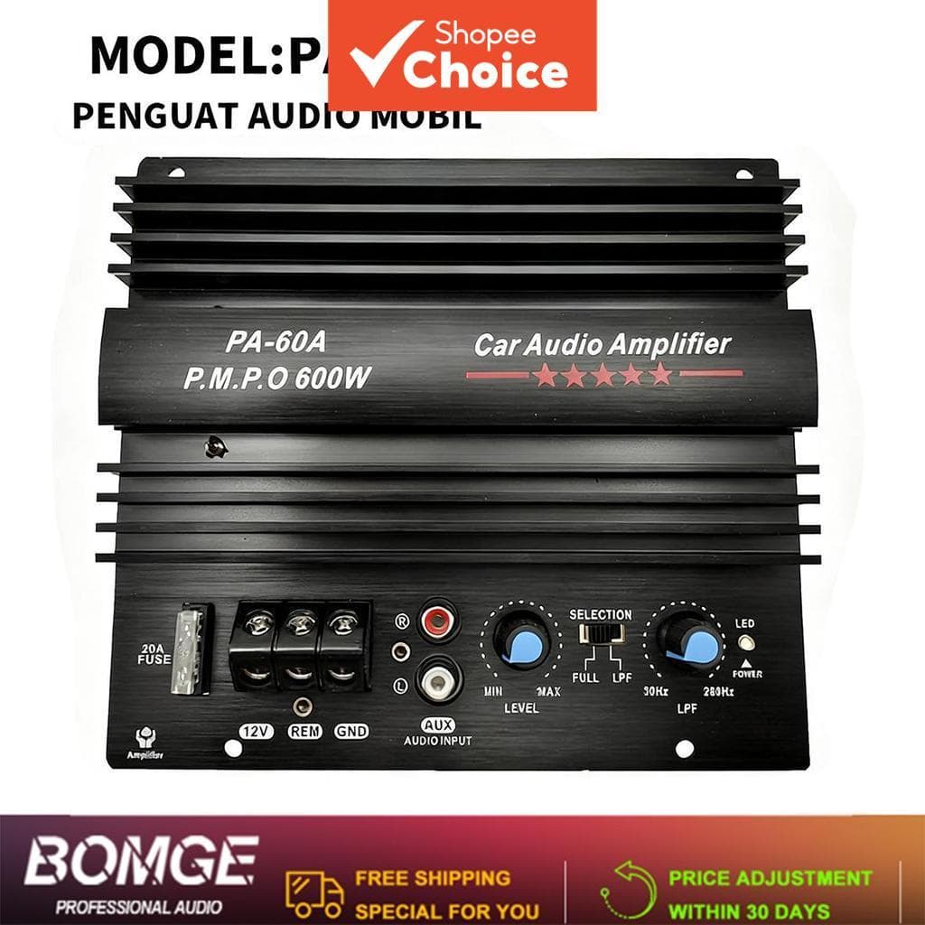 Áudio Do Carro 12V 600W Amplificador De Potência Boord Módulo Baixo Subwoofer Sem Perdas Alta Mono Canal Repalcimento