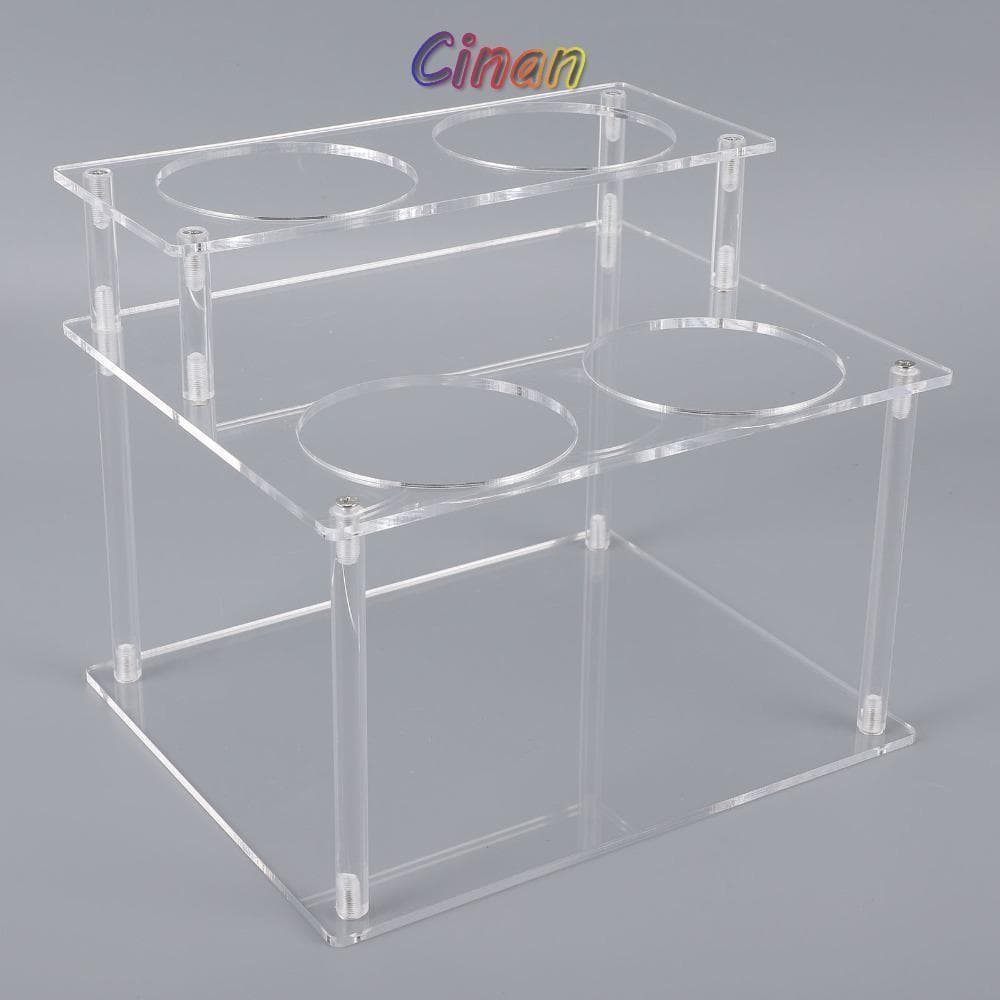 Rack De Xarope De 2 Camadas CINAN , Suporte Para Garrafa Em Formato De Passo , Organizador Acrílico
