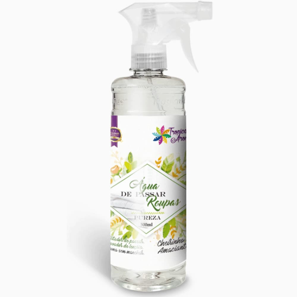 Água de Passar Roupas Spray 500ml - Tropical Aromas -  PUREZA