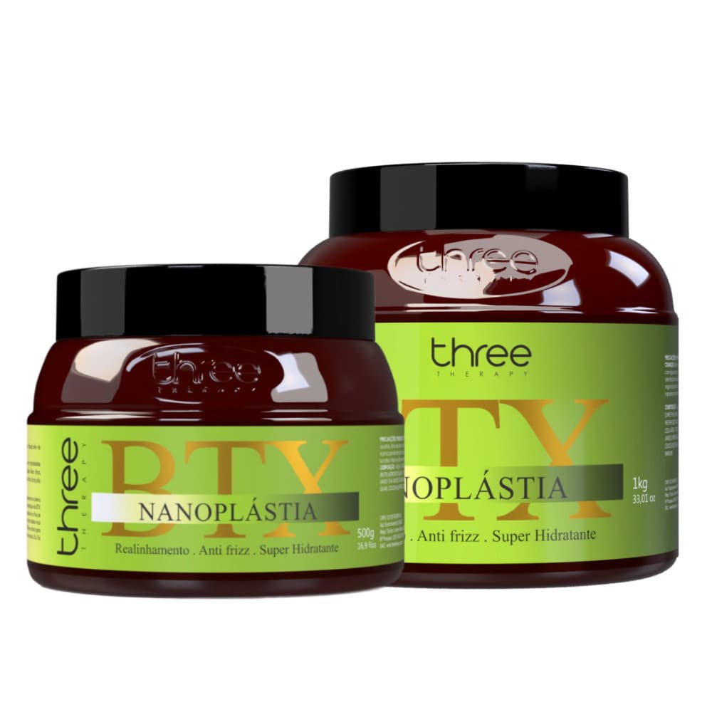 BTX Nanoplastia Para Realinhamento Capilar Pantovin Three Therapy Redutor de Volume