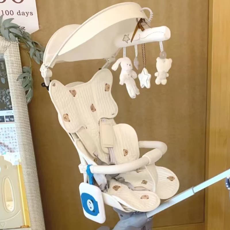 Versão coreana carrinho de bebê almofada bordada respirável quatro estações Universal puro algodão respirável caminhada