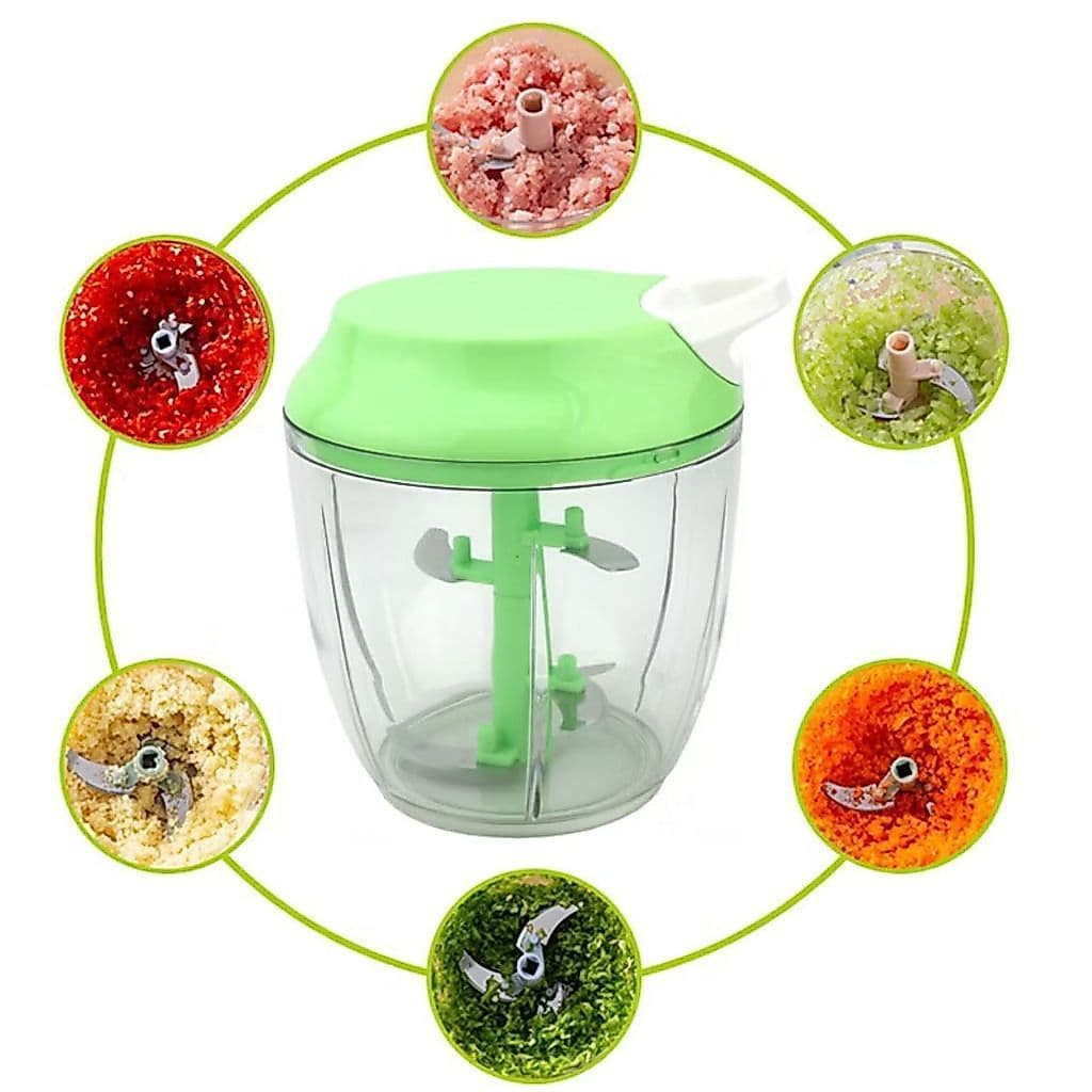 Processador Triturador Manual Alimento 5 Lâminas 1200ml