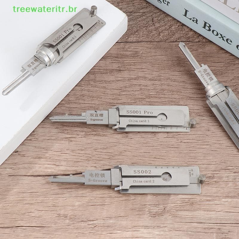 treewateritr Ferramenta Decodificadora De Fechadura Profissional 2 Em 1 Com Régua Para Acessórios De Serralheiro Civil b