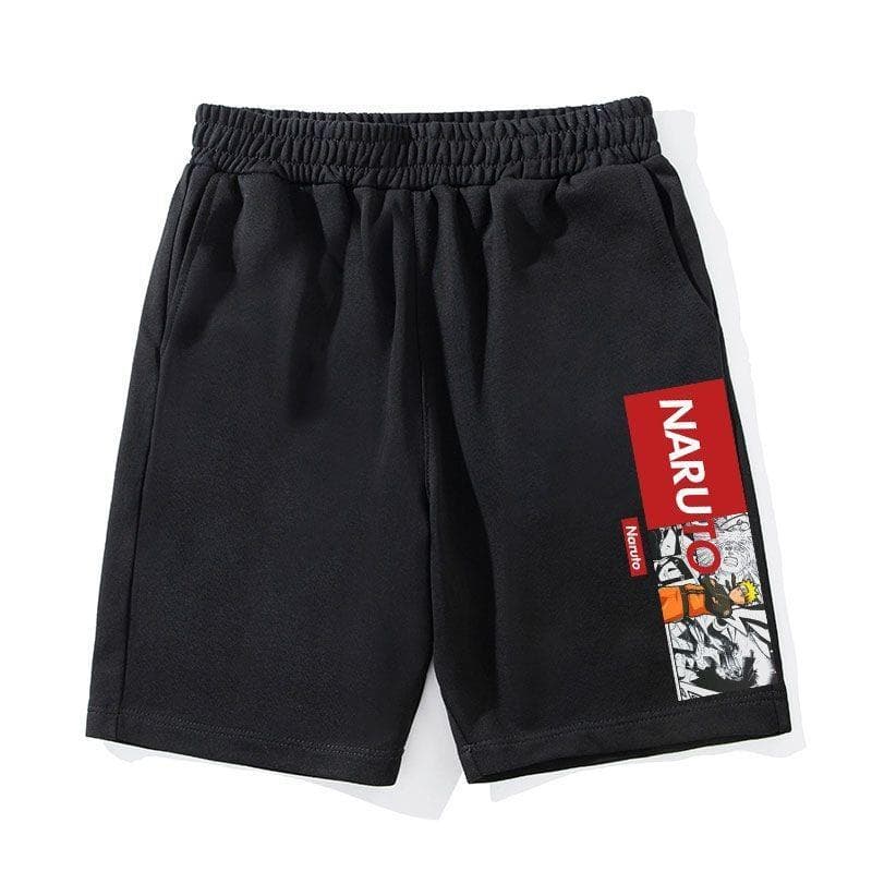 Naruto Shorts Meninos Meninos Payne Sasuke Kakashi Calças de cinco pontos Mercadoria bidimensional