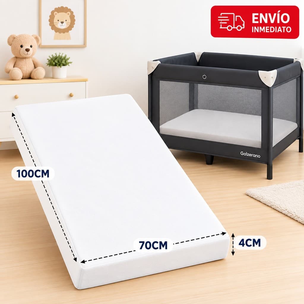 Colchão para Berço 100x70cm Starx Extra Macio Dobrável Portátil Confortável