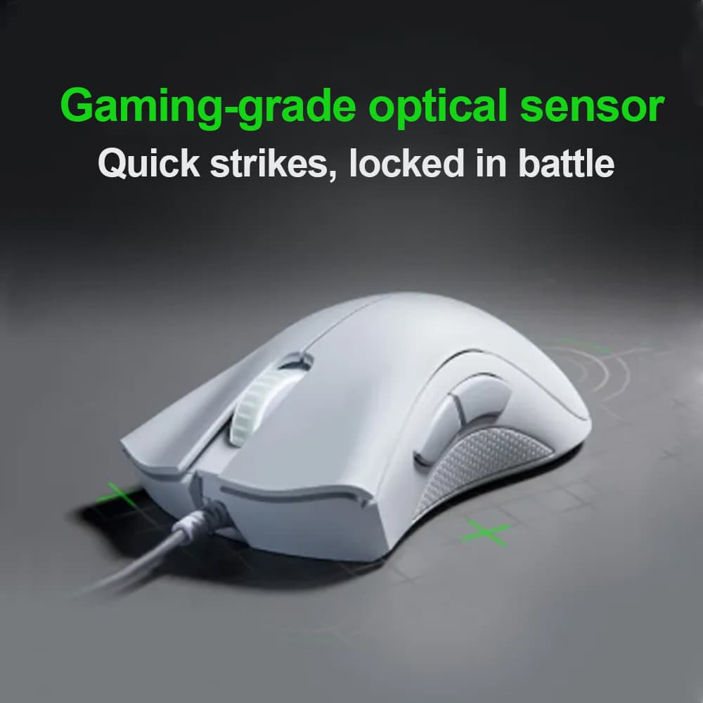 Razer DeathAdder Essential Wired Gaming Mouse Black White