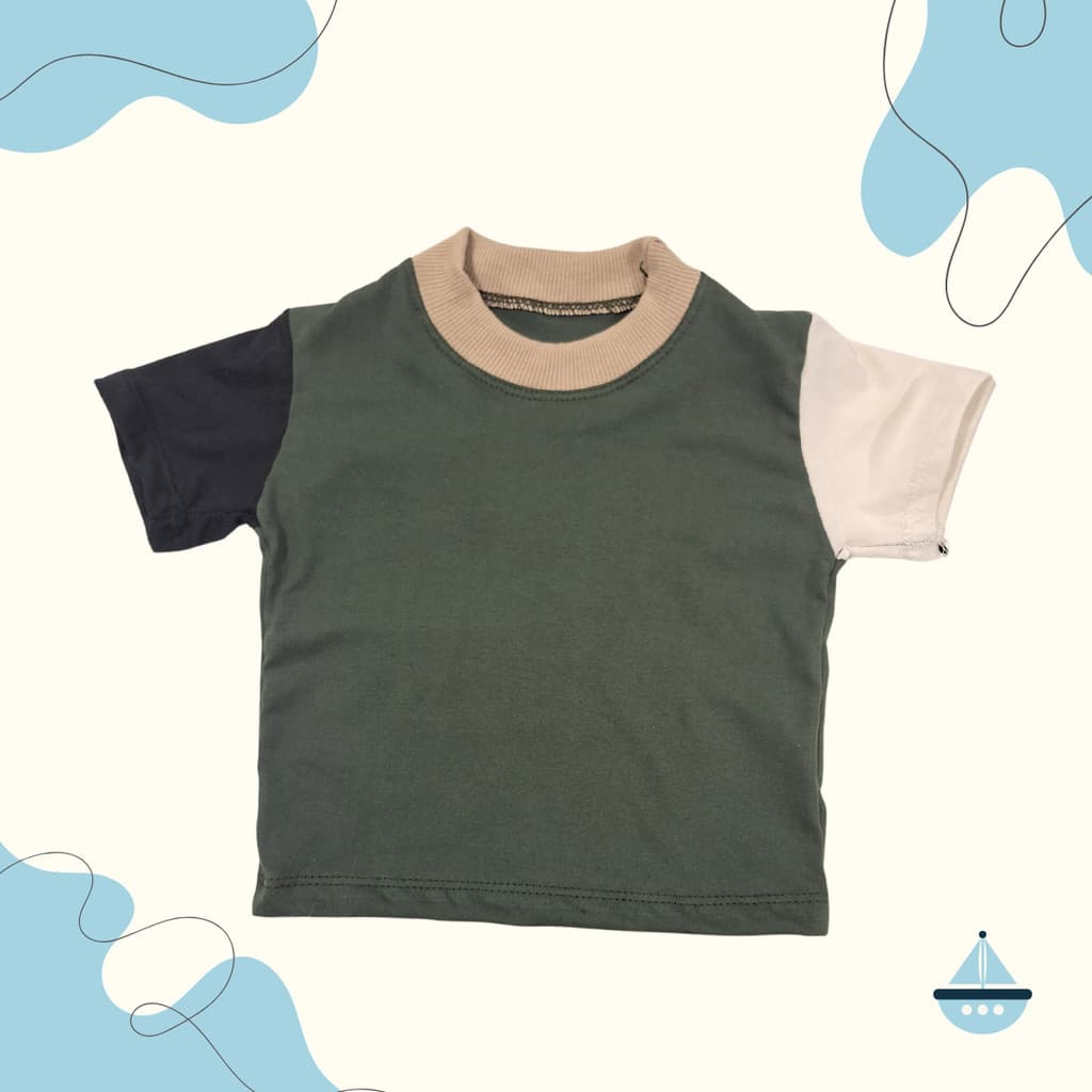 Camiseta Infantil Menino Color Block Algodão Confort