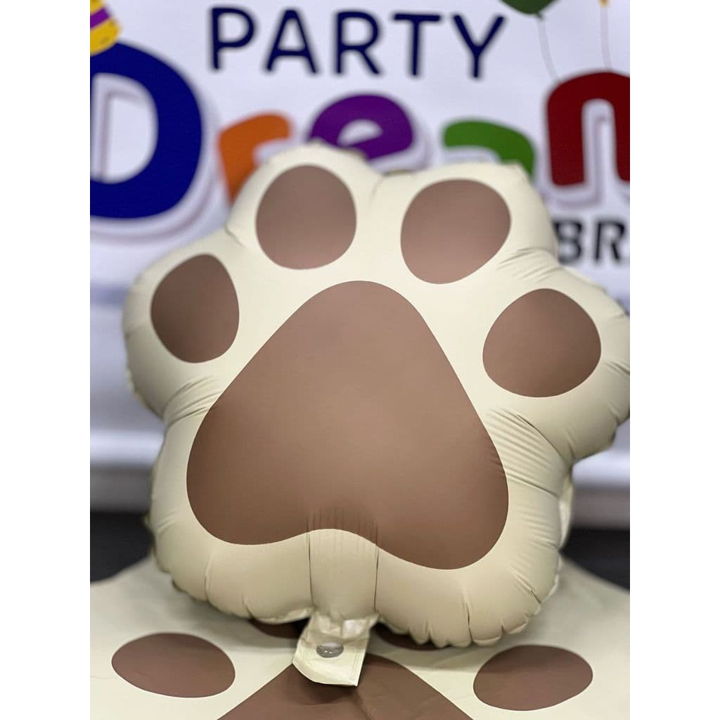 10 Balão Metalizado Pata Cachorro 45cm(20 polegadas) decoração festa enfeite aniversario pets dog