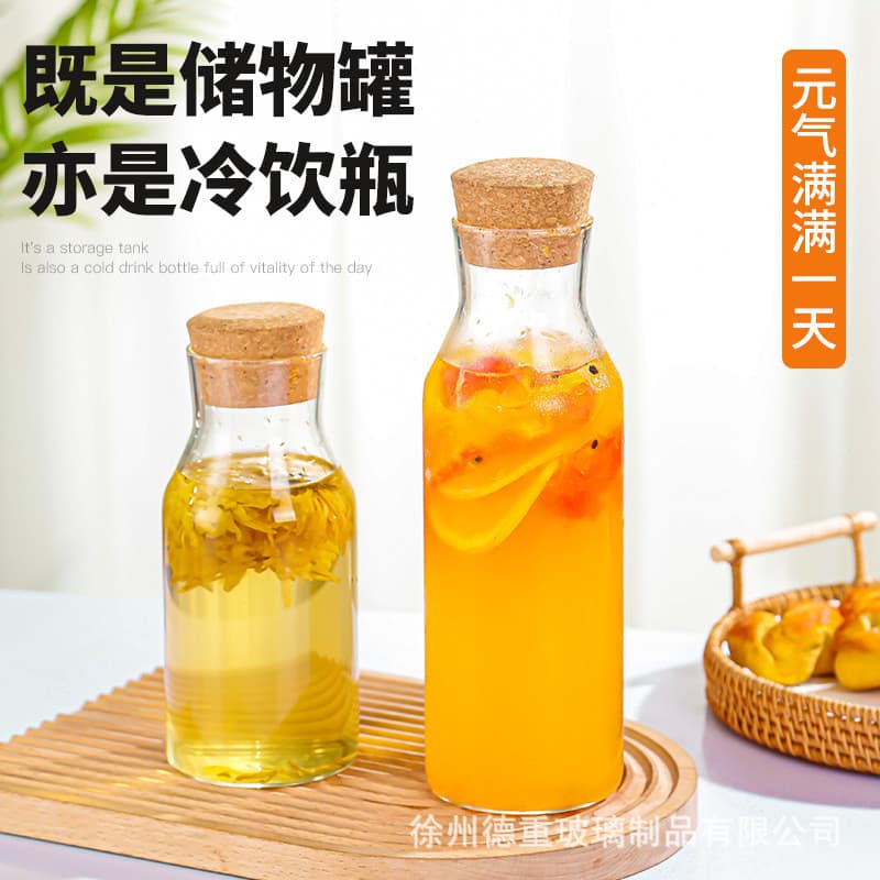Garrafa de chá fria resistente ao calor de alto valor Garrafa de café de fermentação fria Garrafa de bebida de suco tran