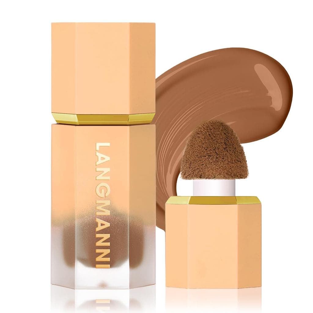 Bastão de Contorno Líquido para Maquiagem - Bastão de Contorno Facial em Creme com Aplicador de Almofada, Contorno Bronz