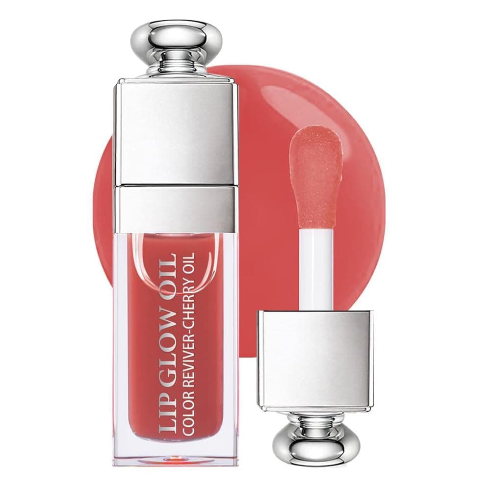 Óleo Labial Hidratante GECOMO, Óleo Labial Hidratante, Óleo Labial Transparente Brilhante Nutritivo, Óleo Labial Volumiz